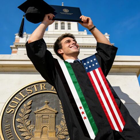 سرق علم الائتلاف السوري للتخرج، وشاح التخرج للطلاب الدوليين، هدايا أوشحة التخرج 2026 in Kuwait