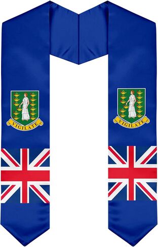 National Flag Graduation Stole Scarf Study Abroad Students Graduation V Shape Stole Sash 5X72 Inch in Saudi Arabia