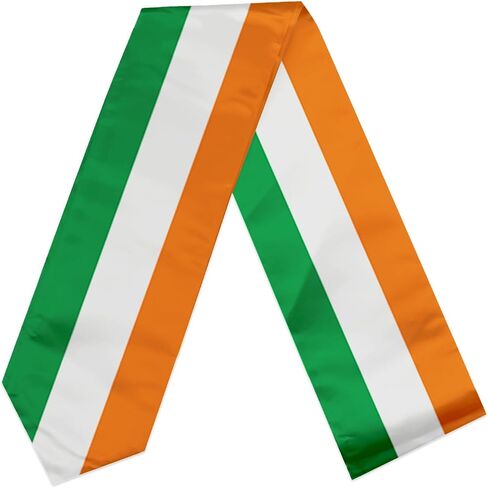 Flag Graduation Stole Sash, Flag Graduation Shawl Sash Stole Wraps Scarf For International Study Pride Women Men (Ireland) in Kuwait