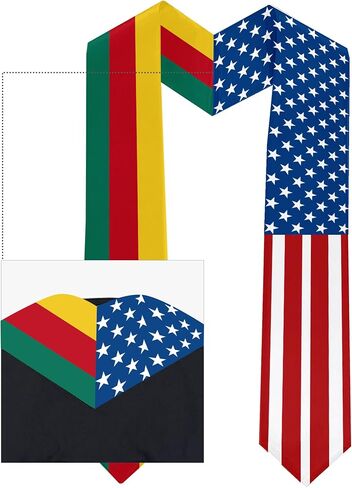 2026 Cameroon Flag and USA Flag Graduation Stole Graduation Sash Class of 2026 Graduation Scarf for International Student (Baccalaureate Gown and Hat Not Included) in Kuwait
