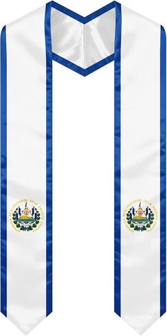 El Salvador Graduation Sash Stole International Study Abroad Unisex Country Flag Graduation Scarf in Kuwait
