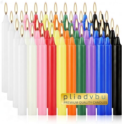 Pliadvbu Mini Spell Chime Taper Candle Set of 20, 4 Inch Tall Unscented Rituals Candles for Altar Meditation Supplies RitualsTaper Candle (Multicolor, Set of 20) in Saudi Arabia