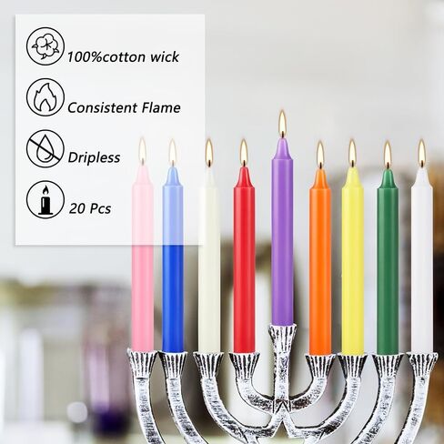 Pliadvbu Mini Spell Chime Taper Candle Set of 20, 4 Inch Tall Unscented Rituals Candles for Altar Meditation Supplies RitualsTaper Candle (Multicolor, Set of 20) in Saudi Arabia
