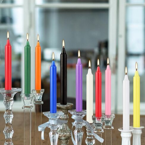 Pliadvbu Mini Spell Chime Taper Candle Set of 20, 4 Inch Tall Unscented Rituals Candles for Altar Meditation Supplies RitualsTaper Candle (Multicolor, Set of 20) in Saudi Arabia