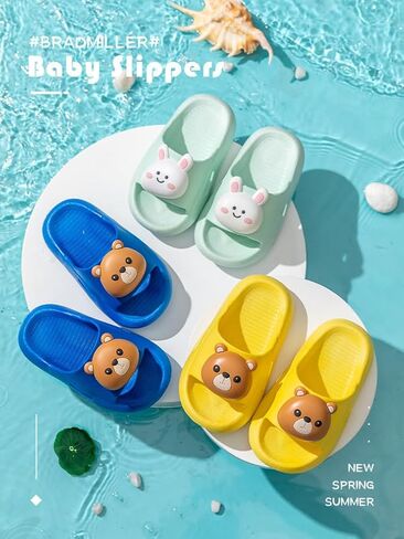 Toddler Slides Slipper Boys & Girls Slide Sandals for Kids Flip Flops Comfy Shower Slippers Quick Drying Pool Beach Garden Shoes in Saudi Arabia