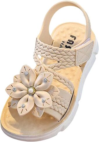 Girls Sandals Kids Adjustable Strap Flower Print Open Toe Sandals Summer Casual Beach Outdoor Holiday Shoes for Kids in Kuwait