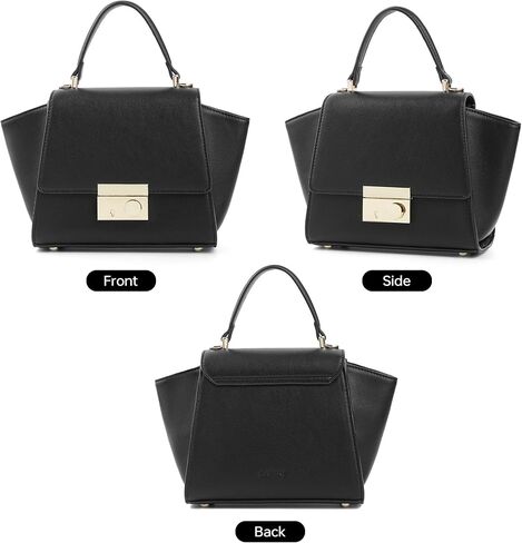 GEMIU Women's Top Handle Satchel, PU Leather Crossbody Clutch, Adjustable Strap, Zipper & Lock Closure in Saudi Arabia