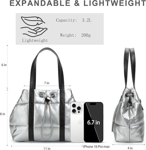 Mini Quilted Puffer Tote Bags for Womens Lightweight Small Purses Soft Top Handle Handbags for Daily Use,Shop,Travel,Work in Saudi Arabia