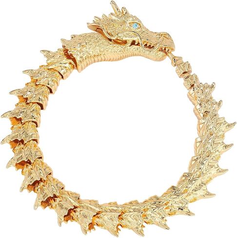 Mens Bracelet, Metal Dragon Gothic Jewelry Retro Dragon Bracelets for Men Personalized Creative Gift with Jewelry Box in Saudi Arabia