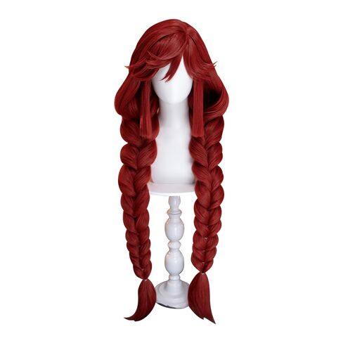 KIRA KIRA Anime Riyo Reaper Cosplay Wig 100 Long Red Hair Fishtail Braid Halloween Cosplay Wig for Women in Kuwait