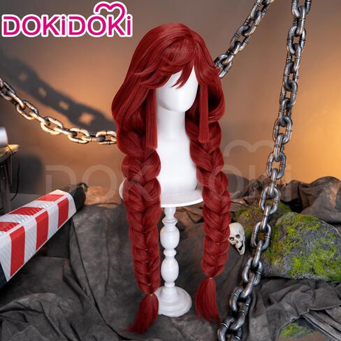 KIRA KIRA Anime Riyo Reaper Cosplay Wig 100 Long Red Hair Fishtail Braid Halloween Cosplay Wig for Women in Kuwait