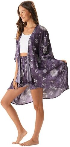 Lotus and Luna Flowy Beach High Elastic Waisted Boho Shorts in Saudi Arabia