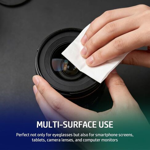 220 PCS Lens Clean Wipes for Eyeglasses, Pre-moistened Cleaning Wipes, Individually Wrapped Scratch-Free Streak-Free Formula for Sunglasses Camera Lens Goggles, Portable Optical Wipes in Saudi Arabia
