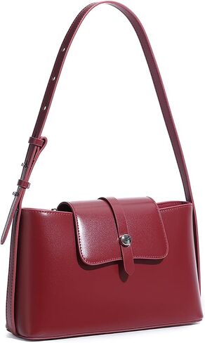 Leather Shoulder Bag, Small Crossbody Bags for Women Cute Handbags with Adjustable Strap | Genuine Leather in Saudi Arabia
