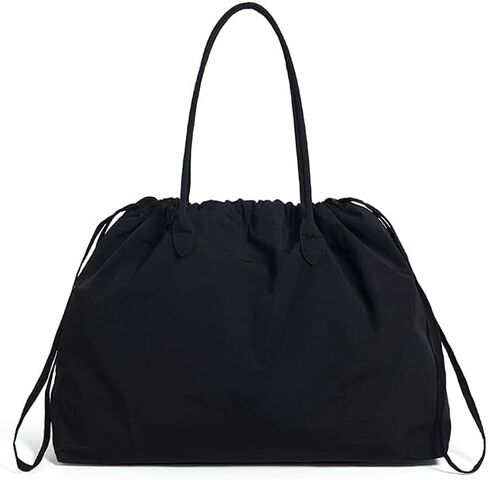 Nylon Tote Bag for Women Versatile Drawstring Shoulder Bag Work Travel Tote Handbag with Easy Carry Handles in Saudi Arabia