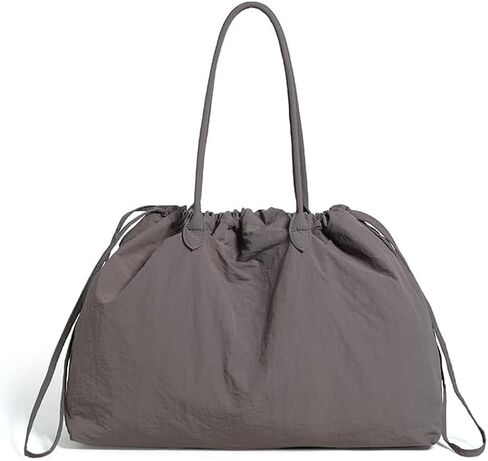 Nylon Tote Bag for Women Versatile Drawstring Shoulder Bag Work Travel Tote Handbag with Easy Carry Handles in Saudi Arabia