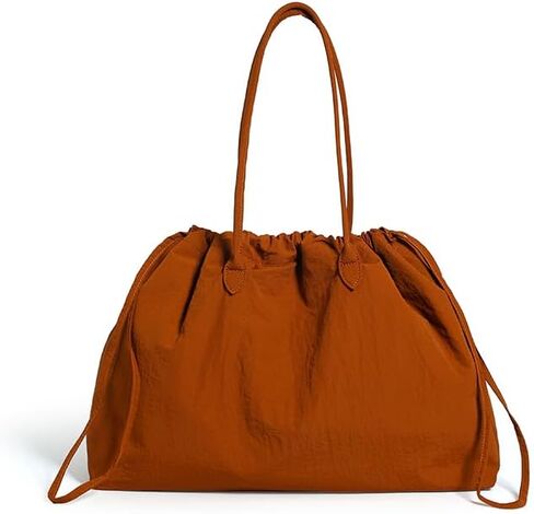Nylon Tote Bag for Women Versatile Drawstring Shoulder Bag Work Travel Tote Handbag with Easy Carry Handles in Saudi Arabia