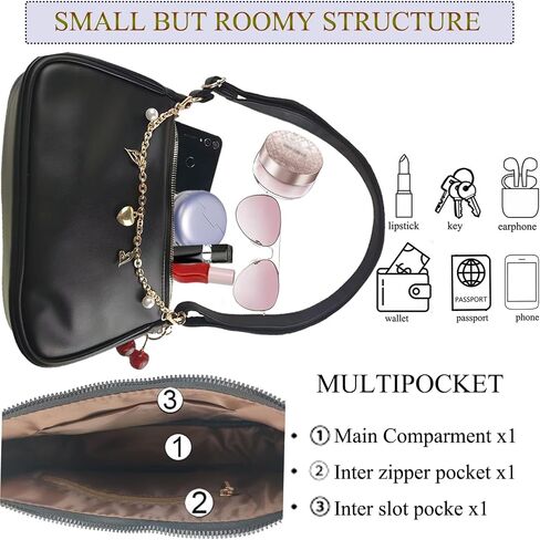 Shoulder Bag for Women Small Crescent Clutch Purses,Cute Trendy Underarm Hobo Handbag Vegan Leather Crossbody Purse in Saudi Arabia