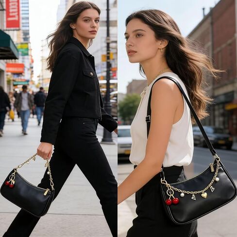Shoulder Bag for Women Small Crescent Clutch Purses,Cute Trendy Underarm Hobo Handbag Vegan Leather Crossbody Purse in Saudi Arabia
