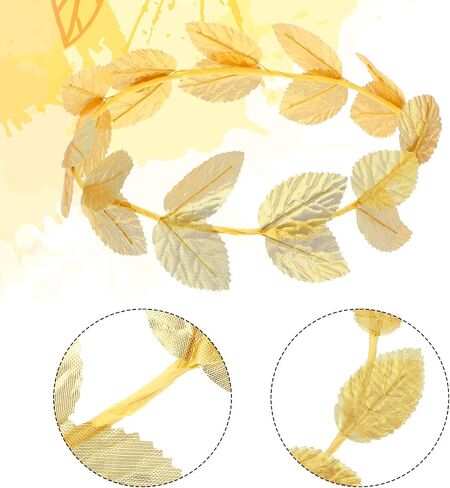 25 Pcs Gold Laurel Crown Wreath, Greek Leaf Headband Roman Goddess Costume Headpiece for Women Men Toga Party Halloween Cosplay Wedding Decorations in Kuwait