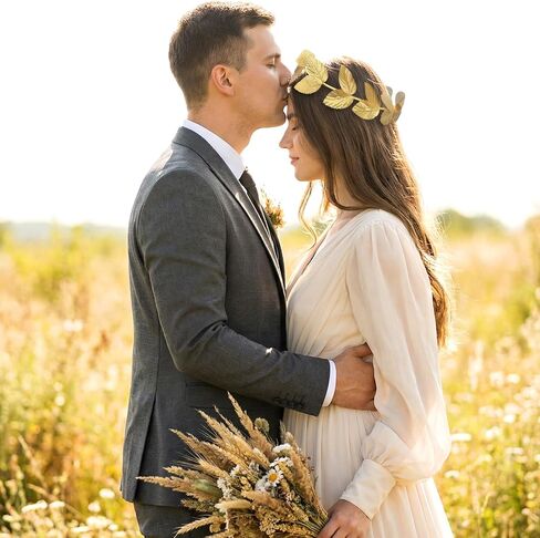 25 Pcs Gold Laurel Crown Wreath, Greek Leaf Headband Roman Goddess Costume Headpiece for Women Men Toga Party Halloween Cosplay Wedding Decorations in Kuwait