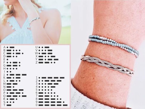 Forever in My Heart Dad Beaded Morse Code Bracelet, Memorial Gift for Loss of Father, Remembrance Jewelry for Daughter, In Memory of My Dad Condolence Gift in Saudi Arabia