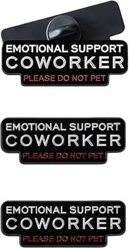 Emotional Support Coworker Pin, Please Do Not Pet,Funny Office Badge Enamel Lapel Pins Personalized Funny Gift for Backpack,Coat,Lapel And Outfit Jewelry in Saudi Arabia