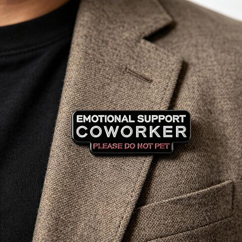 Emotional Support Coworker Pin, Please Do Not Pet,Funny Office Badge Enamel Lapel Pins Personalized Funny Gift for Backpack,Coat,Lapel And Outfit Jewelry in Saudi Arabia