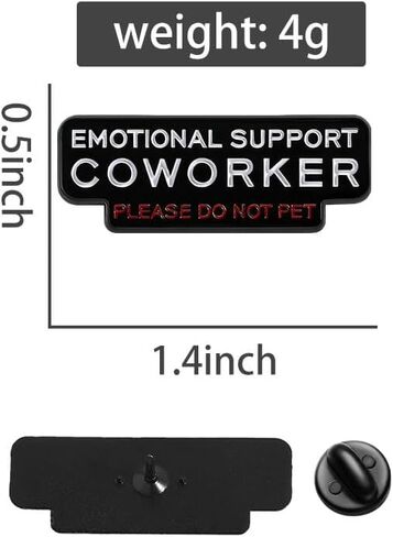 Emotional Support Coworker Pin, Please Do Not Pet,Funny Office Badge Enamel Lapel Pins Personalized Funny Gift for Backpack,Coat,Lapel And Outfit Jewelry in Saudi Arabia