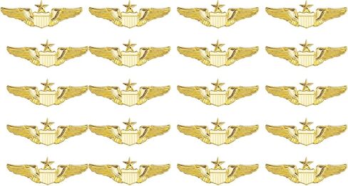 Airplane Pin,Pilot Wings Pin,Gold Air Force Senior Pilot Wing Badge,Pilot Costume Lapel Pins,Metal Aviator Pins for Hat Shirt Uniform Costume,Gift for Flight Schools & Graduation in Saudi Arabia