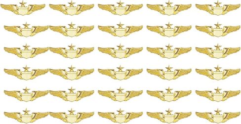 Airplane Pin,Pilot Wings Pin,Gold Air Force Senior Pilot Wing Badge,Pilot Costume Lapel Pins,Metal Aviator Pins for Hat Shirt Uniform Costume,Gift for Flight Schools & Graduation in Kuwait