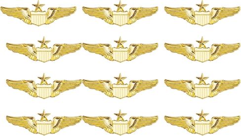 Airplane Pin,Pilot Wings Pin,Gold Air Force Senior Pilot Wing Badge,Pilot Costume Lapel Pins,Metal Aviator Pins for Hat Shirt Uniform Costume,Gift for Flight Schools & Graduation in Kuwait