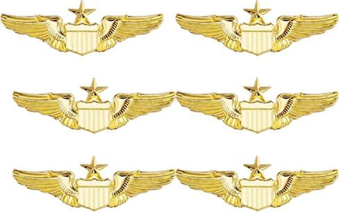 Airplane Pin,Pilot Wings Pin,Gold Air Force Senior Pilot Wing Badge,Pilot Costume Lapel Pins,Metal Aviator Pins for Hat Shirt Uniform Costume,Gift for Flight Schools & Graduation in Kuwait
