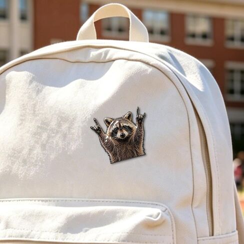 Realistic Raccoon Enamel Pin, Cute Funny Metal Lapel Pin, Metal Gift for Men Women Friends Collectors Bags Backpacks Hats Jackets Coat in Kuwait