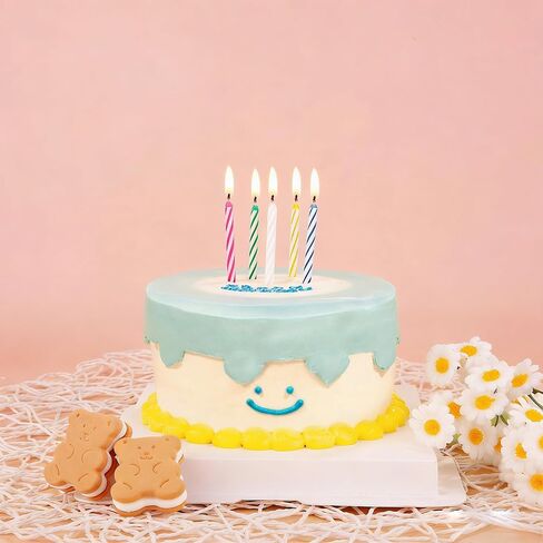 288-Count Multicolored Birthday Candles, Spiral Candles, Cupcake Candles, Party Celebration in Saudi Arabia