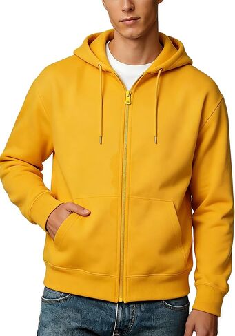 Men's Zip Up Hoodies Fleece Hooded Sweatshirt Midweight Athletic Hoodies for Men Long Sleeve Pullover Casual Jackets in Saudi Arabia