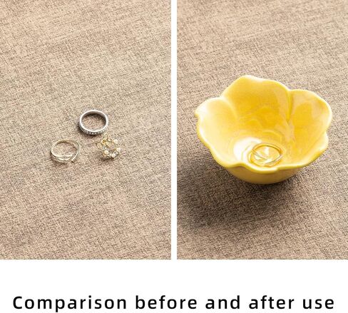 small Jewelry Dish, Ring Holder Dish, Jewelry Tray, Cute Aesthetic Vanity Organizer for Nightstand Bathroom Room Decor, Trinket Dish Valentine's Day Birthday Christmas Friendship Gifts (yellow) in Kuwait