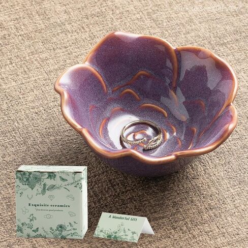 small Jewelry Dish, Ring Holder Dish, Jewelry Tray, Cute Aesthetic Vanity Organizer for Nightstand Bathroom Room Decor, Trinket Dish Valentine's Day Birthday Christmas Friendship Gifts (yellow) in Kuwait