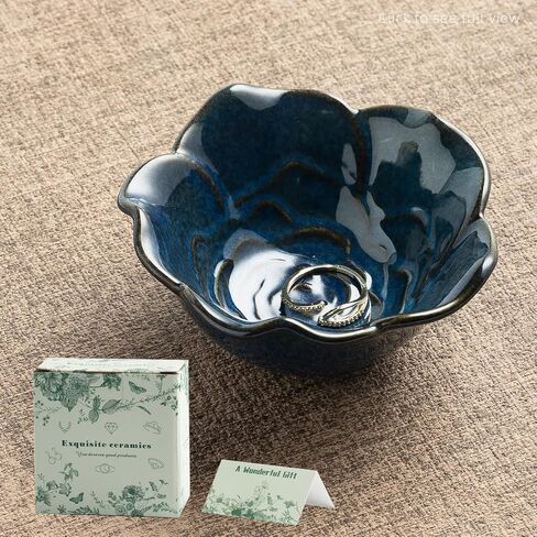 small Jewelry Dish, Ring Holder Dish, Jewelry Tray, Cute Aesthetic Vanity Organizer for Nightstand Bathroom Room Decor, Trinket Dish Valentine's Day Birthday Christmas Friendship Gifts (yellow) in Kuwait