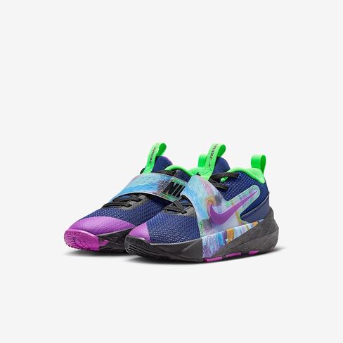 Nike Team Hustle D 12 Little Kids' Shoes (Blue Void/Black/Green Strike/Vivid Purple) in Kuwait