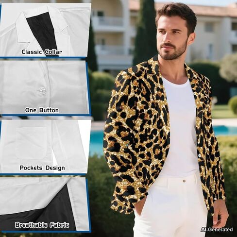 Men's Linen Suit One Buttom & Notched Lapel Casual Blazer for Men Slim Fit Lightweight Jackets for Men S-5XL in Kuwait