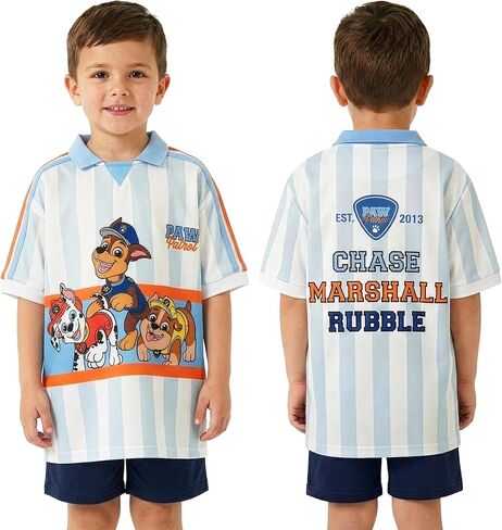 Paw Patrol Shirt, Chase, Marshall and Rubble Oversized Boys Shirt, Short Sleeve Kids Tshirt, Soccer Shirts for Boys in Kuwait