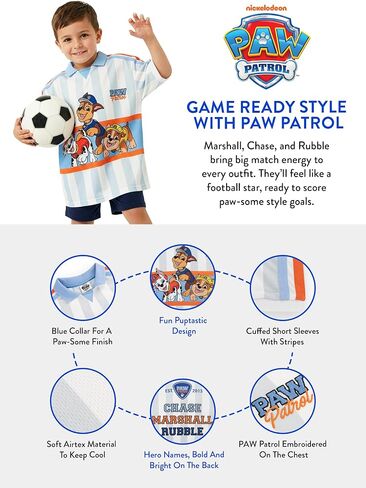 Paw Patrol Shirt, Chase, Marshall and Rubble Oversized Boys Shirt, Short Sleeve Kids Tshirt, Soccer Shirts for Boys in Kuwait