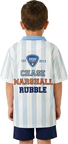 Paw Patrol Shirt, Chase, Marshall and Rubble Oversized Boys Shirt, Short Sleeve Kids Tshirt, Soccer Shirts for Boys in Kuwait