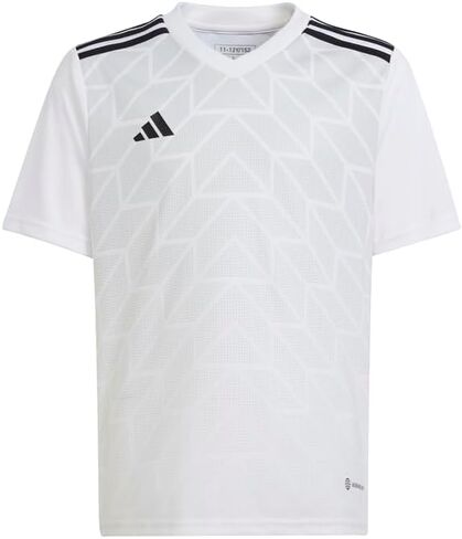 adidas Kids Boys T Icon 23 V Neck Short Sleeve Jersey Soccer Cleats - White in Kuwait