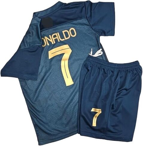 Youth Soccer Jersey 7 Uniform Set Breathable Soccer Football Training Outfits Gifts in Kuwait