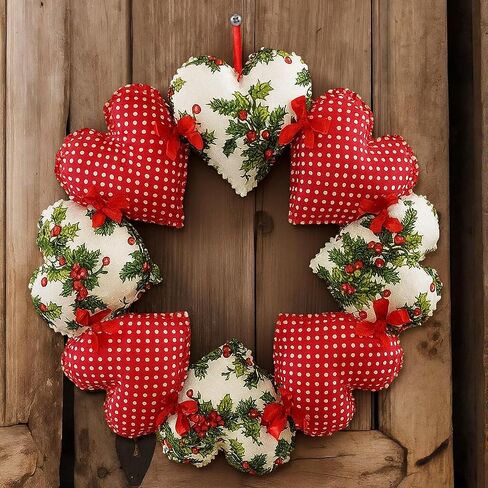 Suncalla 4th of July Door Wreath Patriotic Wreath 11.8 Inch Red White Blue Decoration Star 250th Anniversary Front Door Decoration with Bow for American Independence Day Decor in Kuwait