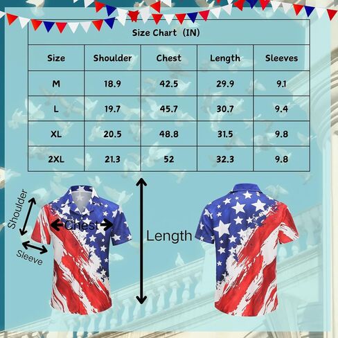 Colorful House Men American Flag Button up Shirt Short Sleeve Funny 4th of July Shirts for Independence Day in Kuwait