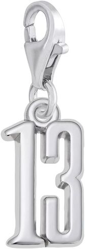 Number 13 Charm with Lobster Claw Clasp, Charms for Bracelets and Necklaces in Kuwait