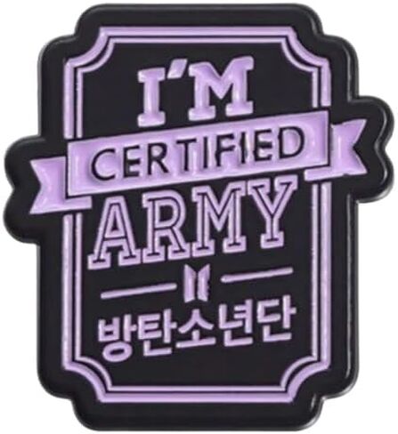 K-Pop Music Boy Band Aesthetic Enamel Pin - Pop Culture Fandom Purple Heart & Lightstick Inspired Accessory in Saudi Arabia